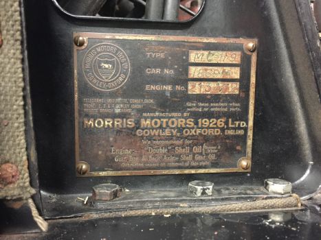 Morris Flat Chassis plate LEITH
