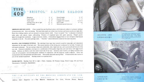 Bristol 400 Leith Brochure